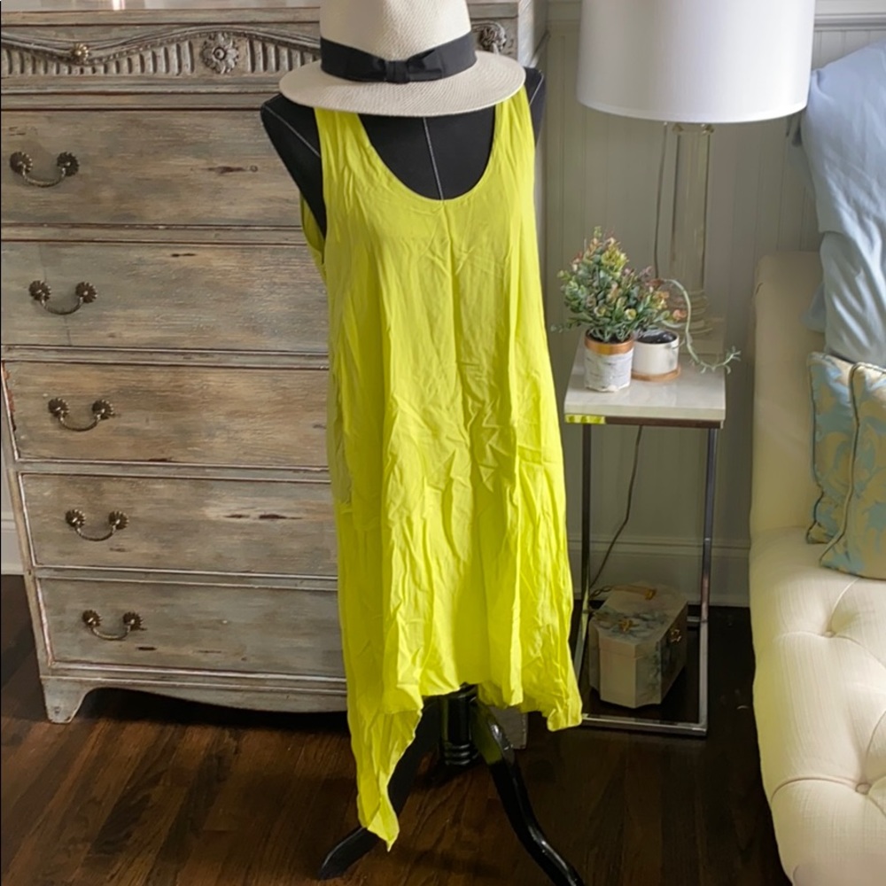 Splendid neon hi-low dress - size large